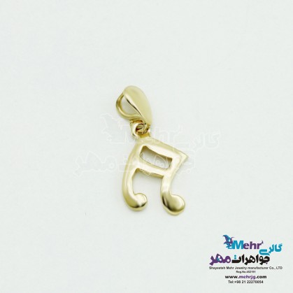 Gold Pendant - Music Note Design-MM0589